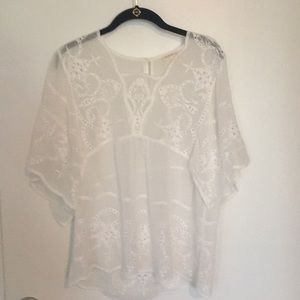 Sheer lace blouse